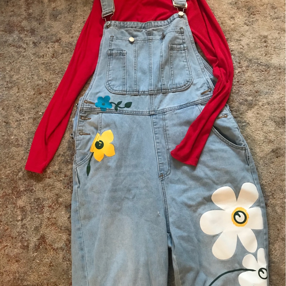 Miss Look Floral Overalls